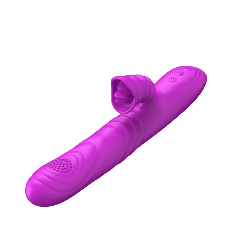 Wibrator-Angelia, USB 3 functions of thrusting / 20 vibrations Purple